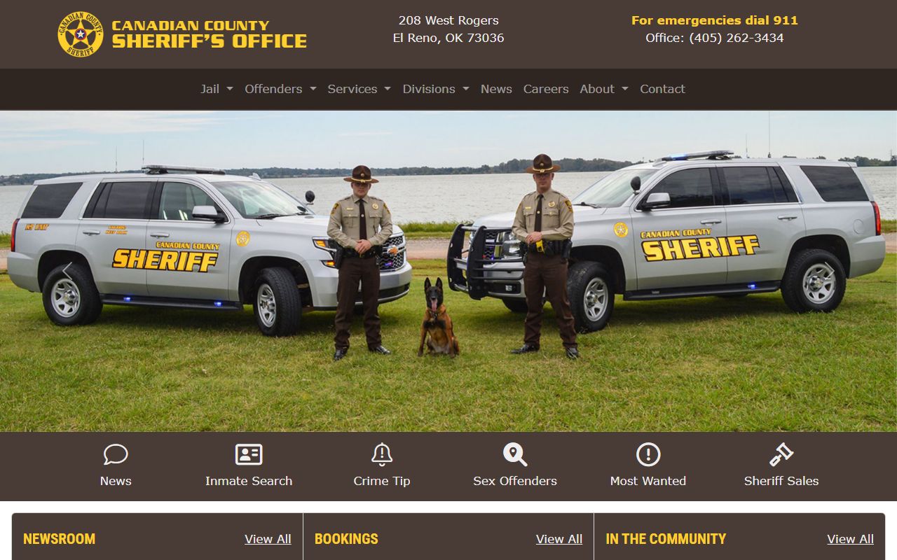 Canadian County jail roster sheriff office website