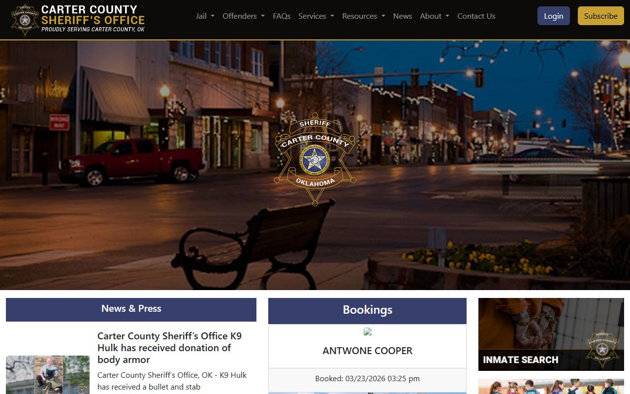 Carter County jail roster sheriff office