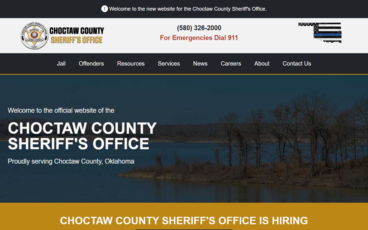 Choctaw County jail roster sheriff office website