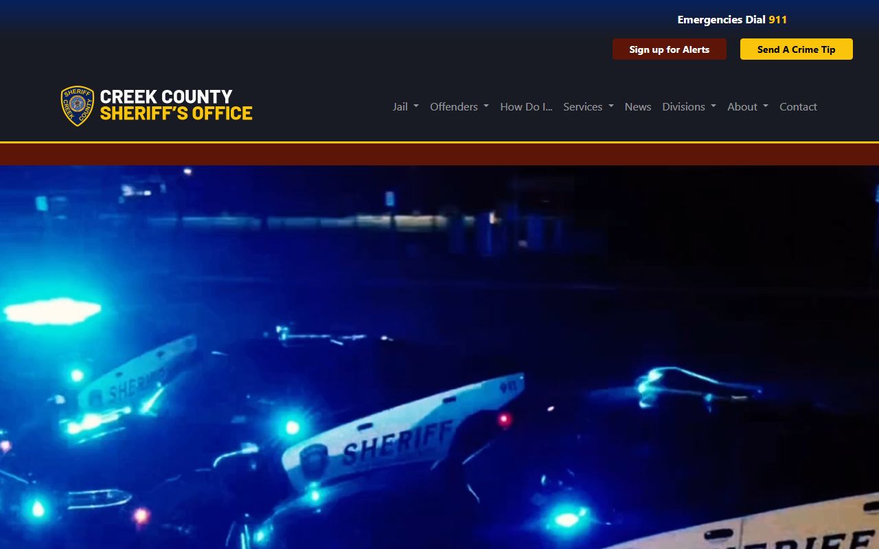 Creek County jail roster sheriff office website