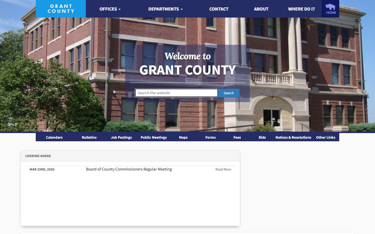 Grant County jail roster government portal