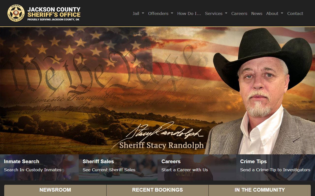 Jackson County Sheriff Office website for jail roster searches