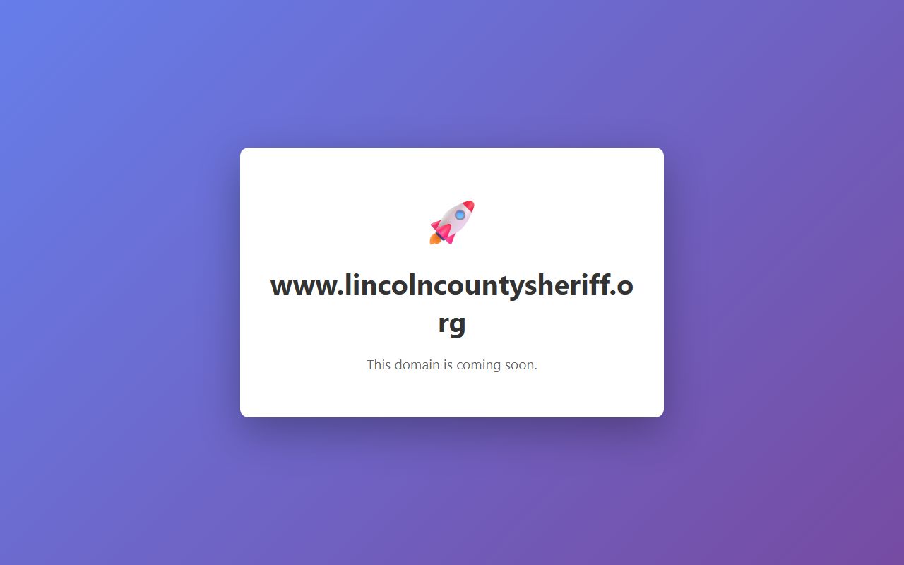 Lincoln County jail roster sheriff office website