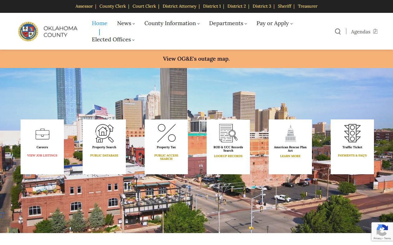 Oklahoma County jail roster inmate lookup page