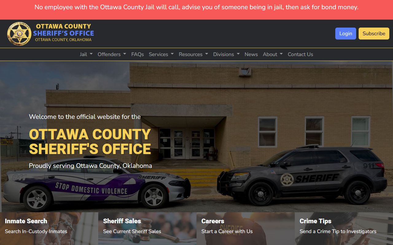 Ottawa County jail roster sheriff office website